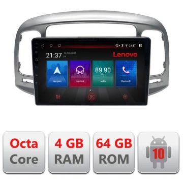 Navigatie Hyundai Accent 2006-2012 E-ACCENT Octa Core cu Android Radio Bluetooth Internet GPS WIFI DSP 4+64GB 4G RESIGILAT