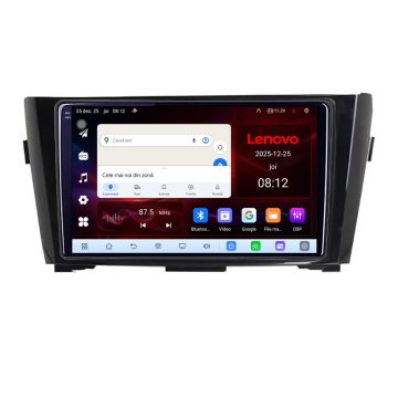 Navigatie Nissan Qashqai Lenovo Kit-353 8 Core 2.2 Ghz 8+128 Qled Incell 1K Android 360 Carplay DSP AHD 1080P ADAS 4G Wifi 5Ghz Bluetooth PRO