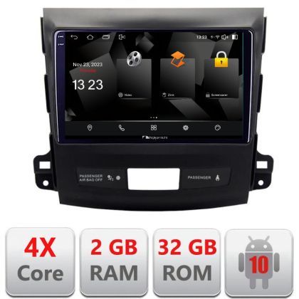Navigatie Mitsubishi Outlander 2010 5230-056 Android Ecran 720P Quad Core 2+64 carplay android auto