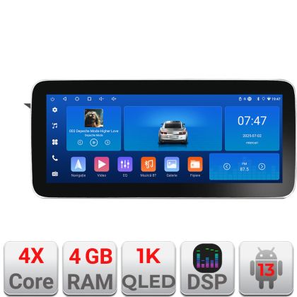 Navigatie Mercedes GLK 2011-2014 NTG4.5 Edotec 4+64 12.3 inch Incell 1K android Wifi 5Ghz gps internet  Kit-w204-N45
