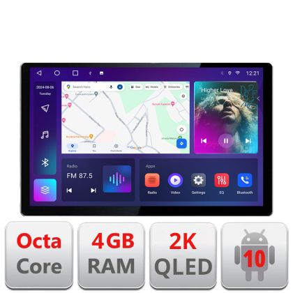 Navigatie dedicata BMW Seria 3 E46 N-052 Edonav ecran 13" 2K 4+32 Android Waze USB Navigatie 4G 360 Toslink Youtube Radio KIT-