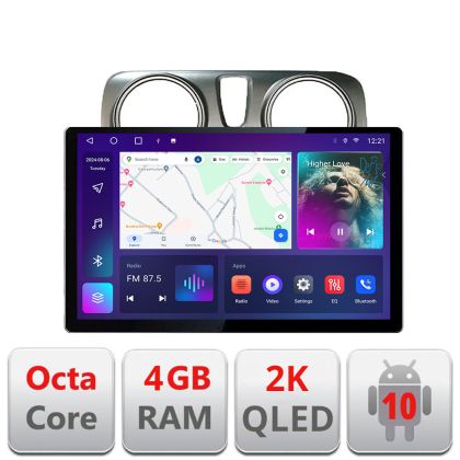 Navigatie dedicata Dacia Dokker Edonav ecran 13" 2K 4+32 Android Waze USB Navigatie 4G 360 Toslink Youtube Radio kit-