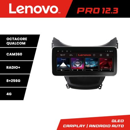 Navigatie Hyundai Elantra 2011-2013 K-092 Lenovo PRO 8+256 12.3 inch qled android 4G DSP gps internet  Q