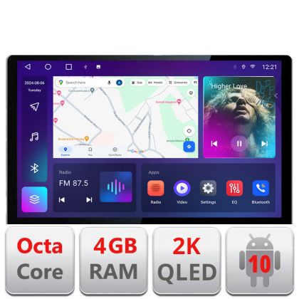 Navigatie dedicata Volvo S60 2002-2008 Edonav ecran 13" 2K 4+32 Android Waze USB Navigatie 4G 360 Toslink Youtube Radio KIT-s6