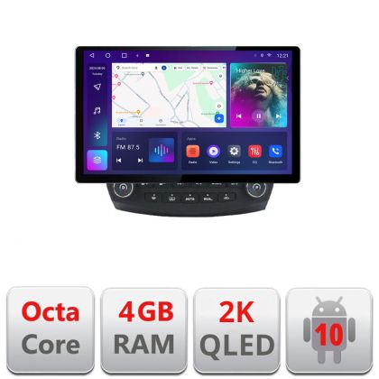 Navigatie dedicata Honda Accord 2004-2008 N-ACCORD Edonav ecran 13" 2K 4+32 Android Waze USB Navigatie 4G 360 Toslink Youtube