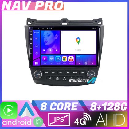 Navigatie Honda Accord 2004 2008 KIT ACCORD EDOTEC-LITE Android Ecran 720P Octa Core 8 128 Carplay