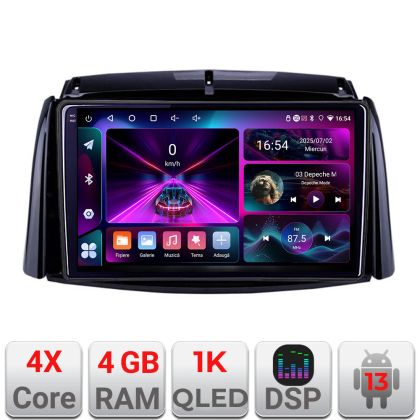 Navigatie Renault Koleos 2009-2016 A-KOLEOS  4+64 InCell Display 1K Android Waze USB Navigatie Internet Youtube Radio