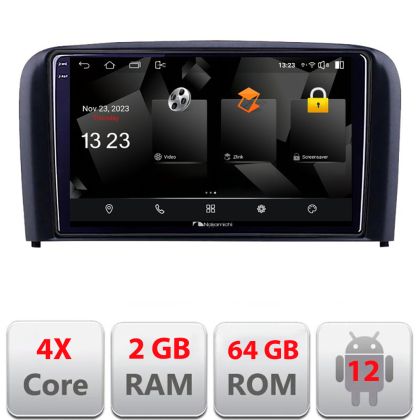 Navigatie Volvo S80 2004-2006 5230-S80 Android Ecran 720P Quad Core 2+64 carplay android auto