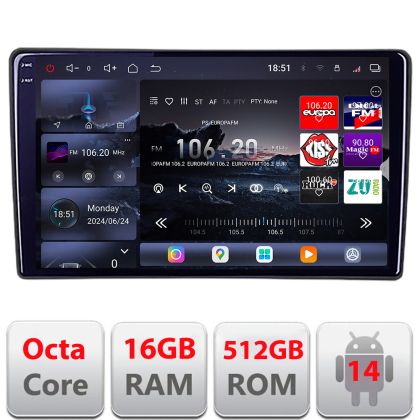 Navigatie Alfa Romeo Giulietta 2014-2020 Qled 2K Octa Core 12+256GB LTE 4G DSP Wifi 5Ghz android auto carplay radio gps internet kit-giulietta-facelift+EDT-E809-2K