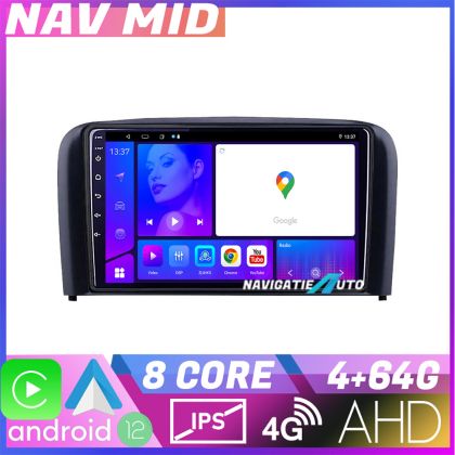 Navigatie Volvo S80 2004 2006 KIT S80 EDOTEC-LITE Android Ecran 720P Octa Core 4 64 Carplay