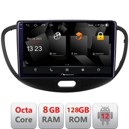 Navigatie Hyundai I10 2007-2013 Android radio gps internet octa core 8+128 carplay android auto
