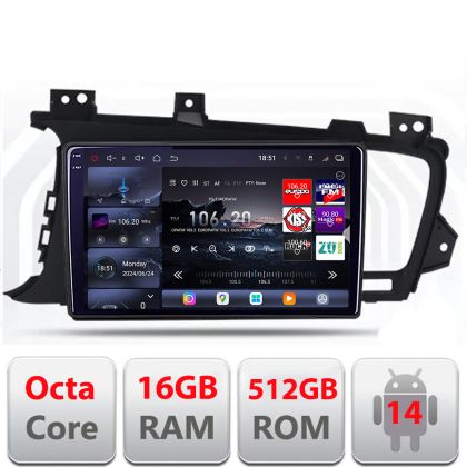 Navigatie Kia Optima 2011-2013 Edotec Kit-091 8 core QLED 2K 12+256GB 360 Android Waze USB Navigatie Internet Youtube Radio