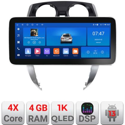 Navigatie Nisan Note 2012-2019 Edotec 4+64 12.3 inch Incell 1K android Wifi 5Ghz gps internet  KIT-note-2012