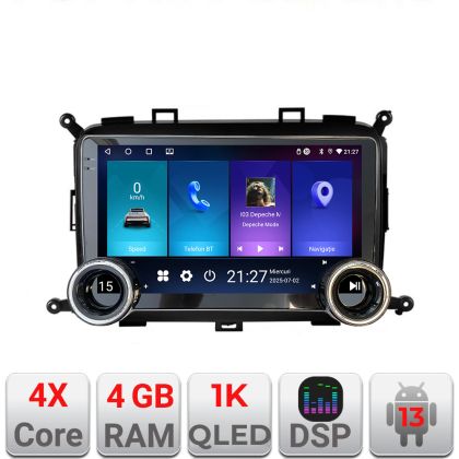 Navigatie Kia Carens 2013-2018 Kit-2023 Edotec  4+64 10.5 inch Incell 1K android Wifi 5Ghz gps internet