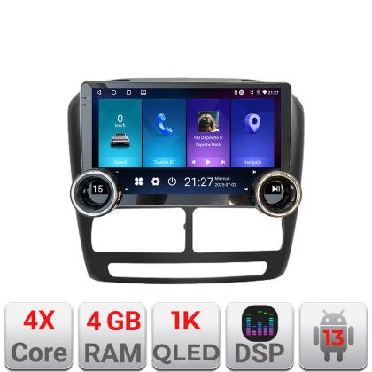 Navigatie Fiat Doblo 2010-2017 Kit-DOBLO10v1 Edotec  4+64 10.5 inch Incell 1K android Wifi 5Ghz gps internet v1