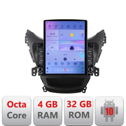 Navigatie Hyundai Elantra 2011-2013 G-092 ecran tip TESLA 9.7" cu Android Radio Bluetooth Internet GPS WIFI 4+32GB DSP