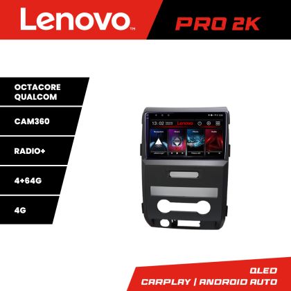 Navigatie Ford F150 2008-2014 Lenovo 8 core QLED 2K 4+64 360 Android Waze USB Navigatie Internet Youtube Radio