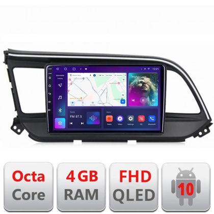 Navigatie Hyundai Elantra 2018- B-1581 Android Ecran QLED octa core 4+64 carplay android auto KIT-1581+EDT-E309V3