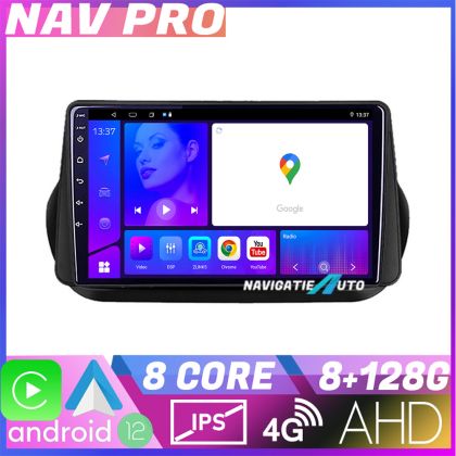 Navigatie Peugeot Bipper  Citroen Nemo  Fiat Qubo 2008 2017 EDOTEC-LITE Android radio gps internet Octa core 8 128 Carplay v1
