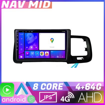 Navigatie Volvo S60 2008 2014 KIT s60 08 EDOTEC-LITE Android Ecran 720P Octa Core 4 64 Carplay
