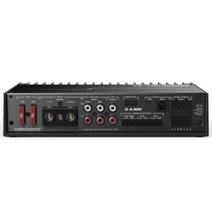 Amplificator de mare putere cu DSP Matrix 4 canale cu Accubass® 12V Audio Control D-4.800, 4 x 200 watts, in 2 sau 4 ohm, clasa D