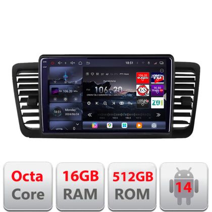 Navigatie Subaru Outback Legacy 2004-2009 Edotec Kit-SU02 8 core QLED 2K 12+256GB 360 Android Waze USB Navigatie Internet Youtube Radio