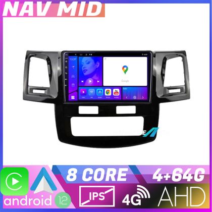 Navigatie Toyota Hilux 2008 2014 KIT 143 EDOTEC-LITE Android Ecran 720P Octa Core 4 64 Carplay