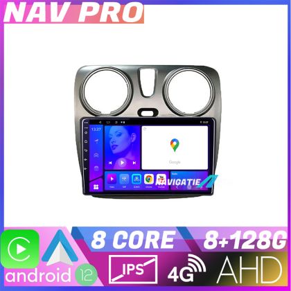 Navigatie Dacia Dokker EDOTEC-LITE Android Ecran 720P Octa Core 8 128 Carplay