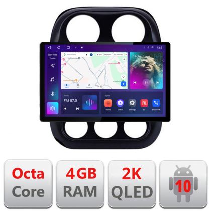 Navigatie dedicata Jeep Compass 2010-2016 N-2500 Edonav ecran 13" 2K 4+32 Android Waze USB Navigatie 4G 360 Toslink Youtube Ra