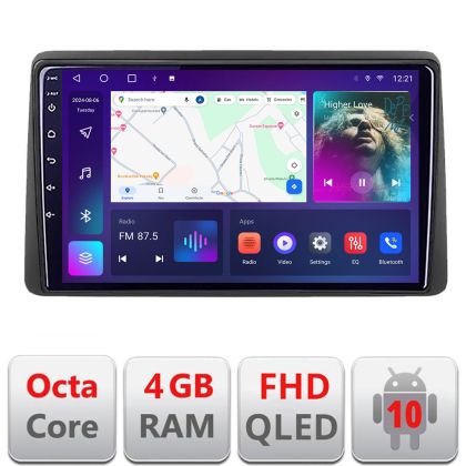 Navigatie Opel Movano Renault Master 2020- Android Ecran QLED octa core 4+64 carplay android auto kit-master+EDT-E310V3 v2