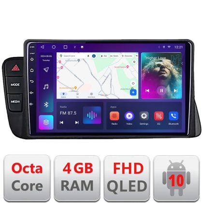Navigatie Audi A4 2008-2016 NON-MMI B-A4 Android Ecran QLED octa core 4+64 carplay android auto KIT-A4+EDT-E310V3
