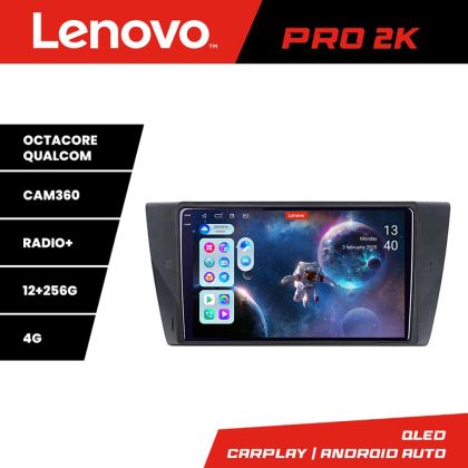 Navigatie BMW Seria 3 E90 Lenovo Kit-095 8 core QLED 2K 12+256 360 Android Waze USB Navigatie Internet Youtube Radio