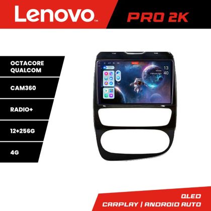 Navigatie Renault Clio 4 V2 Lenovo Kit-468 8 core QLED 2K 12+256 360 Android Waze USB Navigatie Internet Youtube Radio