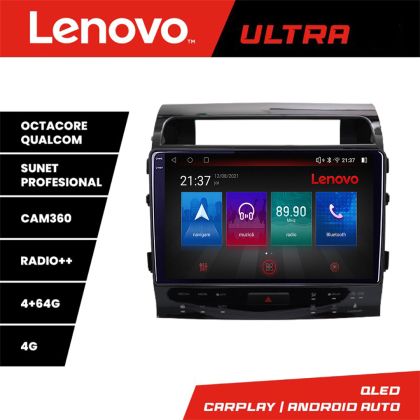 Navigatie Toyota Landcruiser J150 2010-2018 Lenovo 8 core QLED Qualcomm 4+64 360 Android Waze USB Navigatie Internet Youtube Radio