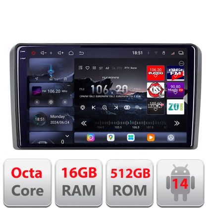 Navigatie Iveco Daily 2007-2014 Edotec Kit-DAILY 8 core QLED 2K 12+256GB 360 Android Waze USB Navigatie Internet Youtube Radio