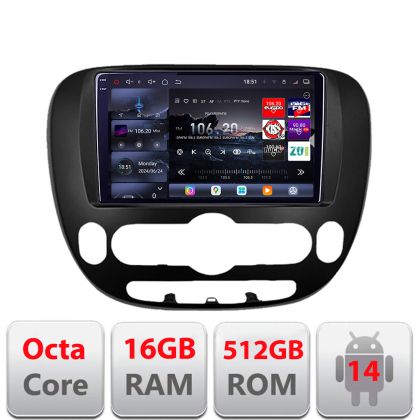 Navigatie Kia Soul 2014-2019 Android radio gps internet 8 core QLED 2K 12+256GB 360 Edotec