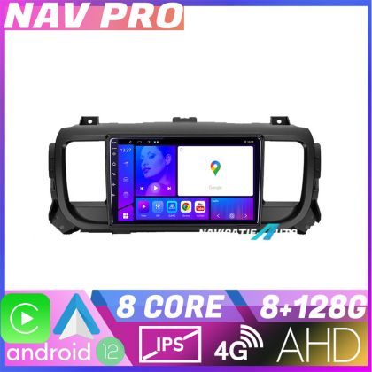 Navigatie Citroen Jumpy Toyota Proace Peugeot Traveller KIT jumpy16 EDOTEC-LITE Android Ecran 720P Octa Core 8 128 Carplay