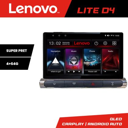 Navigatie Citroen C3 2017-2024 ecran color de fabrica Lenovo QLED 1K 4+64 WIFI 5Ghz carplay android auto Android Kit-+EDT-LITE-D4-9-4+64