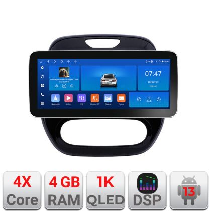 Navigatie Renault Captur K-CAPTUR Edotec 4+64 12.3 inch Incell 1K android Wifi 5Ghz gps internet