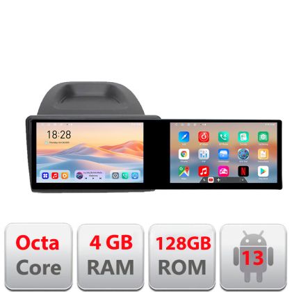 Navigatie Ford Fiesta Kit-256 Edotec 2 ecrane  8 core 4+128 21.6 inch Incell android Wifi 5Ghz gps internet