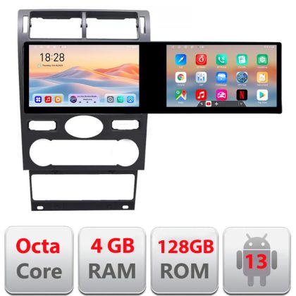 Navigatie Ford Mondeo 2004-2007 Edotec 2 ecrane  8 core 4+128 21.6 inch Incell android Wifi 5Ghz gps internet