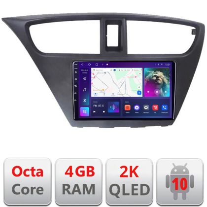 Navigatie Honda Civic 2012-2016 C-civic Android Octa Core Ecran 2K QLED GPS 4G 4+32GB 360 KIT-civic+EDT-E409-2K+ctsho006.2+ctmultilead.2+cab-un