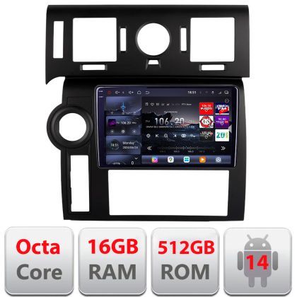 Navigatie Hummer H2 2002-2008 Edotec Kit-hummer2002 8 core QLED 2K 16+512GB 360 Android Waze USB Navigatie Internet Youtube