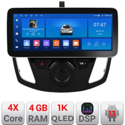 Navigatie Ford Focus 3 2011-2018 Edotec 4+64 12.3 inch Incell 1K android Wifi 5Ghz gps internet