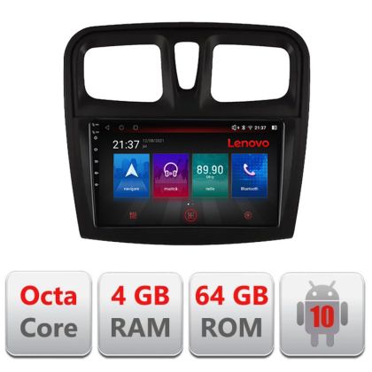 Navigatie Dacia Sandero 2012-2020 var B Android radio gps internet Octa Core 4+64 LTE kit-sandero-variantb+EDT RESIGILAT