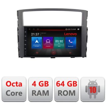 Navigatie Mitsubishi Pajero E-452 Octa Core cu Android Radio Bluetooth Internet GPS WIFI DSP 4+64GB 4G RESIGILAT