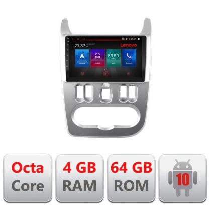 Navigatie Dacia Duster 2010-2012 E-099 Octa Core cu Android Radio Bluetooth Internet GPS WIFI DSP 4+64GB 4G RESIGILAT