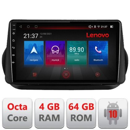 Navigatie Peugeot Bipper, Citroen Nemo, Fiat Qubo 2008-2017 Android radio gps internet Octa Core 4+64 LTE Kit-bipper+EDT-E510-PRO v2 RESIGILAT