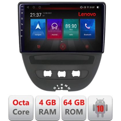 Navigatie Citroen C1 Peugeot 107 Toyota Aygo 2005-2014 Android radio gps internet Octa Core 4+64 LTE KIT-C1+EDT-E510-PRO v2 RESIGILAT