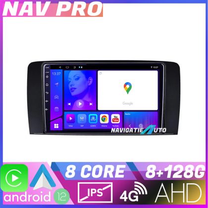Navigatie Mercedes Clasa R KIT 215 EDOTEC-LITE Android Ecran 720P Octa Core 8 128 Carplay